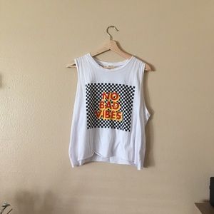 🧲🏁 No Bad Vibes Checkered Top 🏁☁️